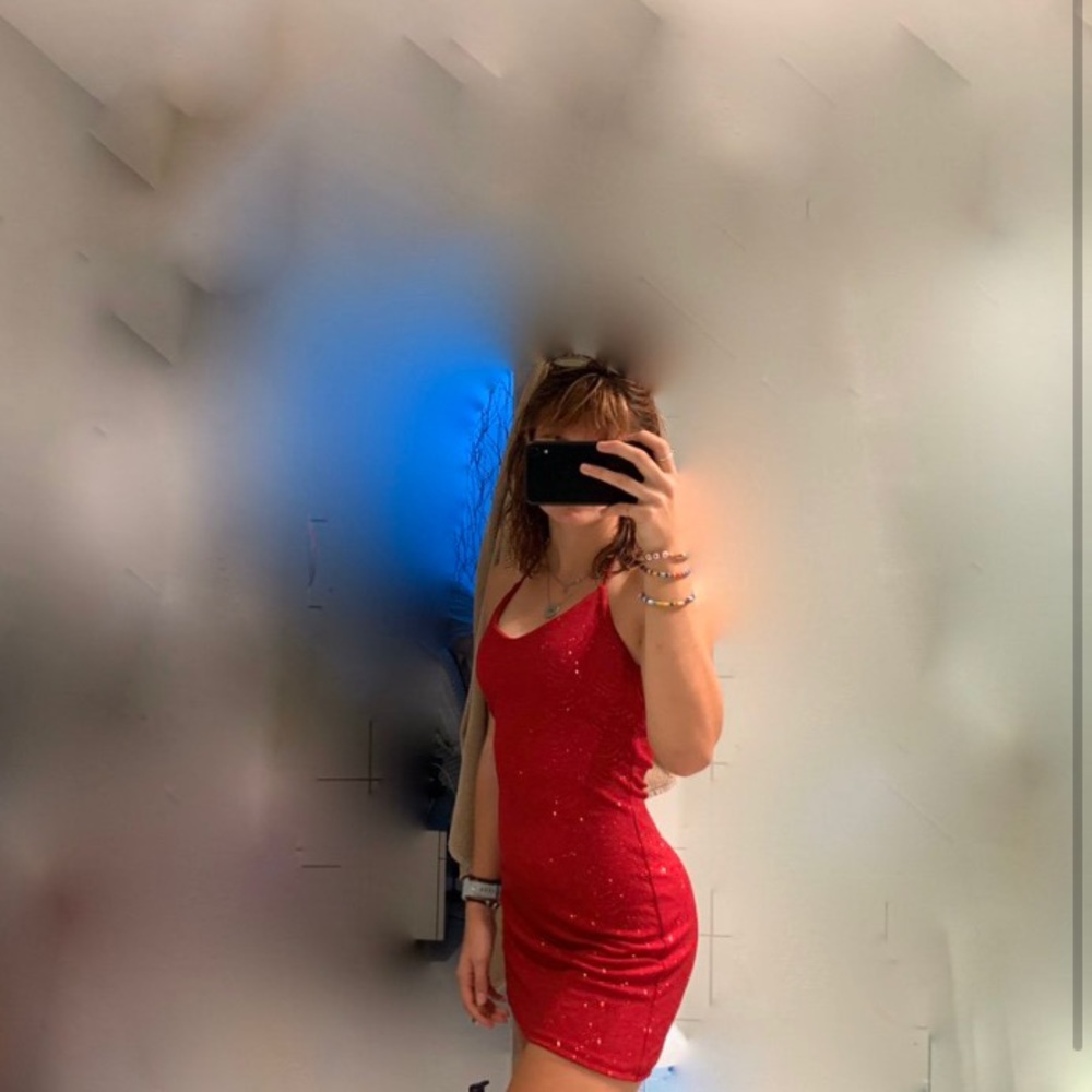 red dress